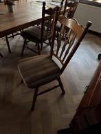 6 Stevige Houten Stoelen, Huis en Inrichting, Stoelen, Ophalen, Gebruikt, Bruin, Vijf, Zes of meer stoelen