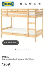 Stapelbed IKEA Mydal - zgan - als logeerbed gebruikt, Huis en Inrichting, Slaapkamer | Stapelbedden en Hoogslapers, Ophalen, 90 cm