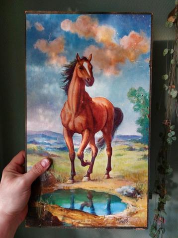 Grote vintage wandplaat prent Paard jaren 70 - Wilf Walker beschikbaar voor biedingen