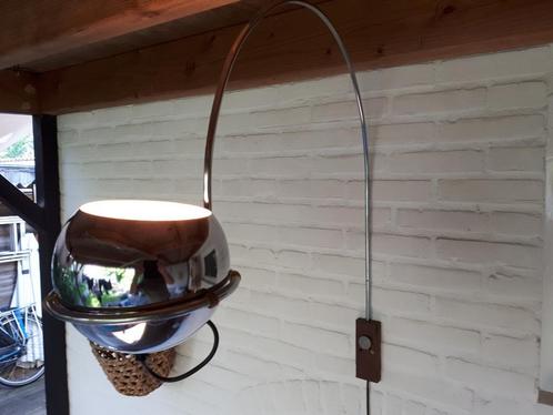 Vintage retro booglamp bollamp Gepo Design chrome jaren 60., Huis en Inrichting, Lampen | Wandlampen, Zo goed als nieuw, Metaal