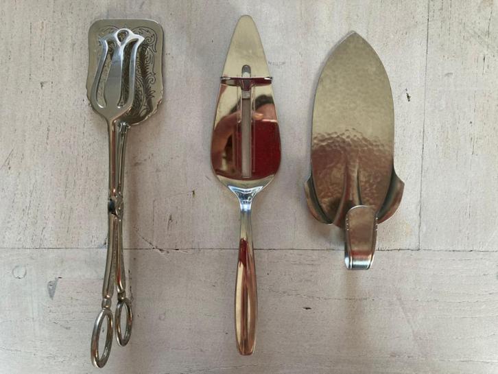3x taartschep, Antiek en Kunst, Antiek | Bestek, Ophalen of Verzenden