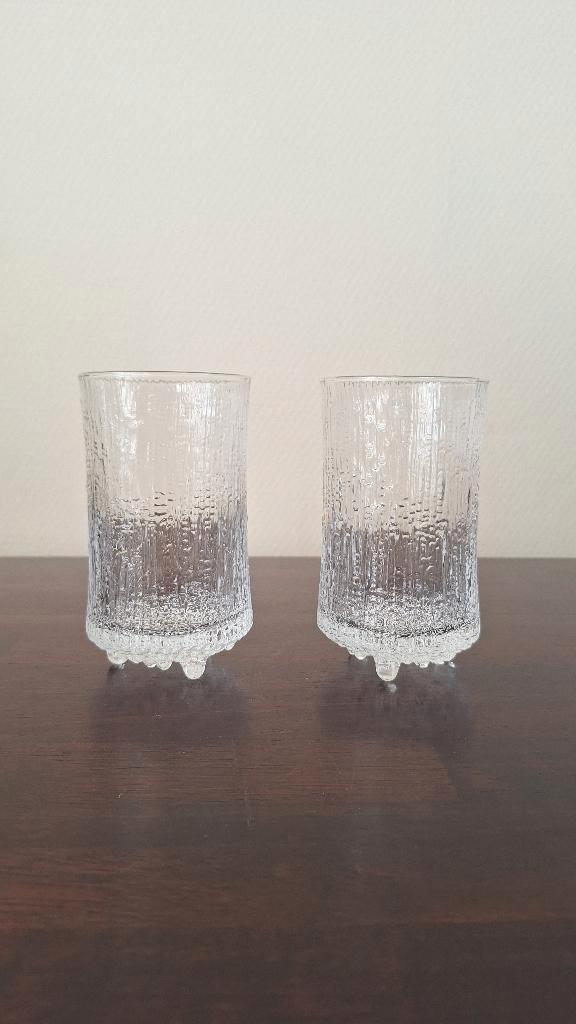IITTALA 2 glazen Ultima Thule bierglas vaas 14,9cm hoog, Huis en Inrichting, Keuken | Servies, Nieuw, Glas of Glazen, Overige stijlen