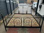 IKEA Noresund Bedframe + Sultan lattenbodems, Huis en Inrichting, Gebruikt, 90 cm, Eenpersoons, Zwart