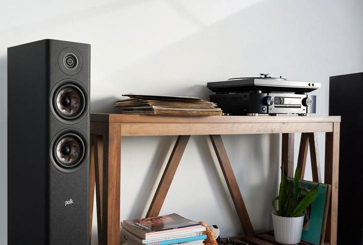 Polk Audio R500 zuilspeakers zwart ZGAN!, Audio, Tv en Foto, Luidsprekers, Zo goed als nieuw, Front, Rear of Stereo speakers, 120 watt of meer