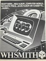 Paginagrote A3 advertentie KRAFTWERK Computer World relea, Ophalen of Verzenden