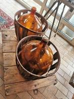 Vintage amberkleurige dame jeanne vaas, Antiek en Kunst, Ophalen