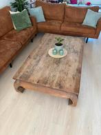 Koloniale massief houten salontafel,robuust en sfeervol, Huis en Inrichting, Tafels | Salontafels, Ophalen, Gebruikt, 50 tot 100 cm