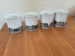 4 Nutroma porseleinen bekers - grachtenservies, Antiek en Kunst, Antiek | Servies los, Ophalen of Verzenden