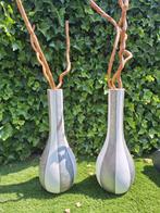 Mooie grote vazen 70cm hoog, Overige kleuren, 50 tot 75 cm, Ophalen of Verzenden, Glas