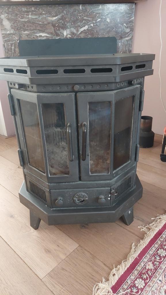 Gietijzeren houtkachel, Huis en Inrichting, Kachels, Gebruikt, Vrijstaand, Houtkachel, Hout, Ophalen
