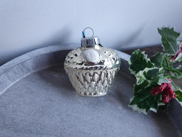 Vintage kerstbal mand zilver 291, Diversen, Kerst, Gebruikt, Ophalen of Verzenden