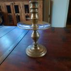 Bronzen kraag kandelaar 18/19e eeuw, Antiek en Kunst, Antiek | Kandelaars, Ophalen of Verzenden, Koper of Brons