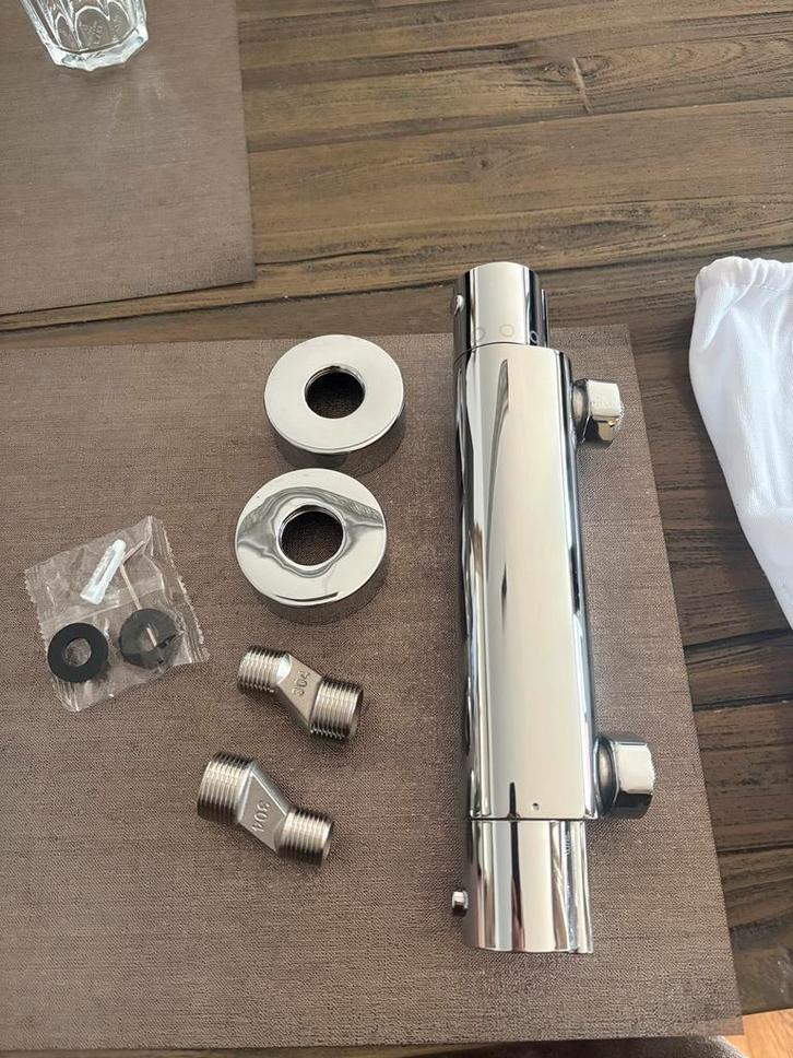 thermostaatkraan(nieuw), gemonteerd bij oplevering, Doe-het-zelf en Verbouw, Sanitair, Zo goed als nieuw, Kraan, Ophalen