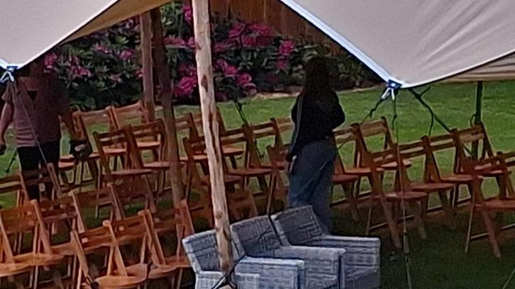 Te huur stretchtent 450,- afmetingen 6x10 feestje, Hobby en Vrije tijd, Feestartikelen | Verhuur, Zo goed als nieuw, Overige, Ophalen of Verzenden