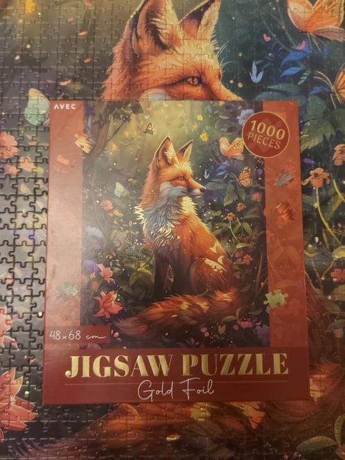 Legpuzzel AVEC Vos met goud 1000 st. Zgan, Hobby en Vrije tijd, Denksport en Puzzels, Zo goed als nieuw, Ophalen