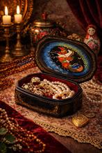 Russisch lakdoosje met signatuur, Ophalen of Verzenden