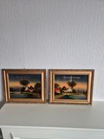 Antieke schilderijtjes landschap, Ophalen