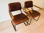 2 Lifestyle stijlvolle vintage stoelen – nieuwprijs €880, Ophalen, Gebruikt, Twee, Bruin