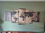 5 delig kunstwerk canvas, Antiek en Kunst, Ophalen