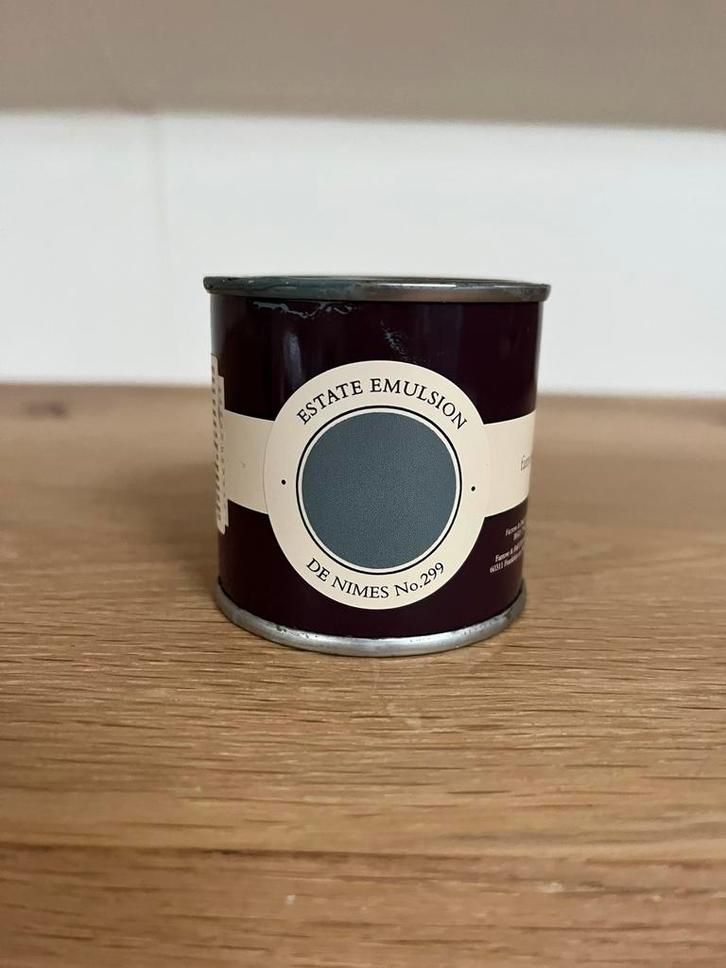 Tester Farrow & Ball De Nimes, Doe-het-zelf en Verbouw, Verf, Beits en Lak, Zo goed als nieuw, Verzenden
