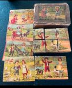 VINTAGE HOUTEN BLOKPUZZEL, Verzenden, 10 tot 50 stukjes, Zo goed als nieuw