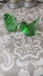 Murano Glas Groene Vogels, Antiek en Kunst, Ophalen of Verzenden