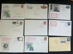 Set 1e dag en andere afstempelingen postwaardestukken, kijk!, Verzenden, Briefkaart