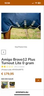 Regendeken Amigo Bravo 12 plus met hals 0gram, Dieren en Toebehoren, Paarden en Pony's | Dekens en Dekjes, Ophalen of Verzenden