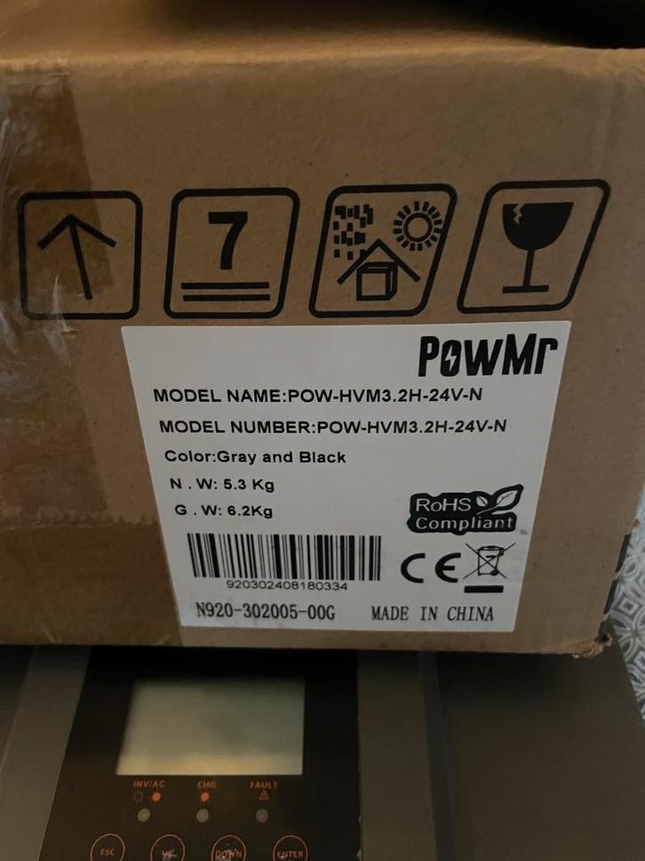 Powmr 3000W Omvormer/Lader - Nieuwstaat!, Doe-het-zelf en Verbouw, Elektra en Kabels, Zo goed als nieuw, Overige typen, Ophalen of Verzenden