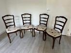 4 Klassieke Eetkamerstoelen samen €50, Huis en Inrichting, Ophalen, Gebruikt, Bruin, Vier