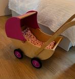 Houten poppenwagen met roze accenten, Ophalen, Zo goed als nieuw, Overige typen