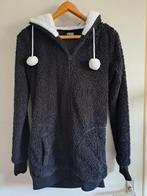 Lang zwart teddy vest met oortjes-Urban Classics S/M fleece, Maat 38/40 (M), Ophalen of Verzenden, Zo goed als nieuw, Zwart