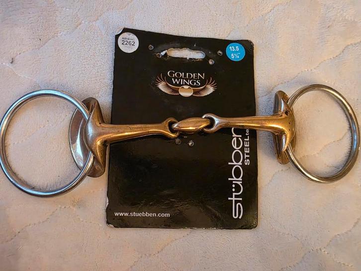 Stübbenbit  golden Wings 13,5 cm, Dieren en Toebehoren, Paarden en Pony's | Hoofdstellen en Tuigage, Zo goed als nieuw, Overige soorten