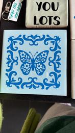 Tegeltje met Vlinder, Ophalen of Verzenden