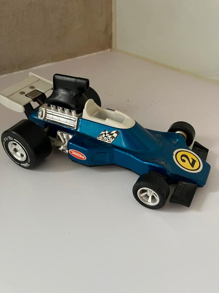 Vintage Tonka Action Formule 1 Raceauto - Blauw, Antiek en Kunst, Antiek | Speelgoed, Ophalen of Verzenden