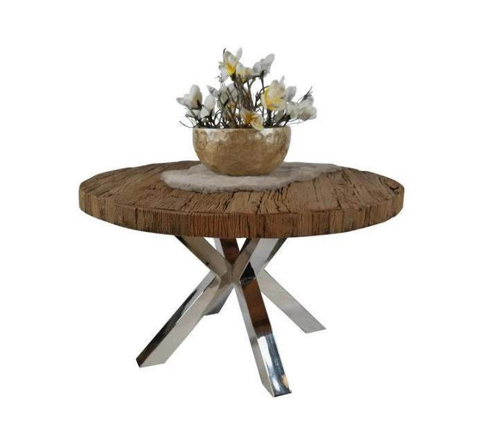 Richmond Ronde Eettafel Rixos Zilver Sleeper Wood 161 cm, Huis en Inrichting, Tafels | Eettafels, Nieuw, 100 tot 150 cm, 100 tot 150 cm