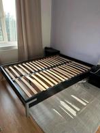 Bedframe zwart 140x200 cm incl. lattenbodem, Ophalen, Zwart, Tweepersoons, 140 cm