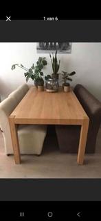 tafel 1.60 lang, bank 1.40 breed 3 stoelen, Huis en Inrichting, Complete eetkamers, Ophalen, Zo goed als nieuw