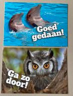 Goed gedaan en Ga zo door beloningskaartjes uil en dolfijn, Ophalen of Verzenden, Zo goed als nieuw, Rekenen