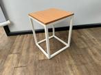 Witte bijzettafel met havanna frame, Ophalen of Verzenden, Nieuw