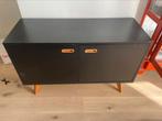 Zwarte retrokast - ideaal als dressoir of platenmeubelspeler, Ophalen, Gebruikt, 100 tot 150 cm, Minder dan 50 cm
