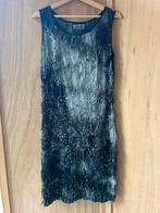 NIEUW: Handgemaakte getailleerde Charleston/gothic jurk Mt M, Maat 38/40 (M), Blauw, Nieuw, Ophalen of Verzenden