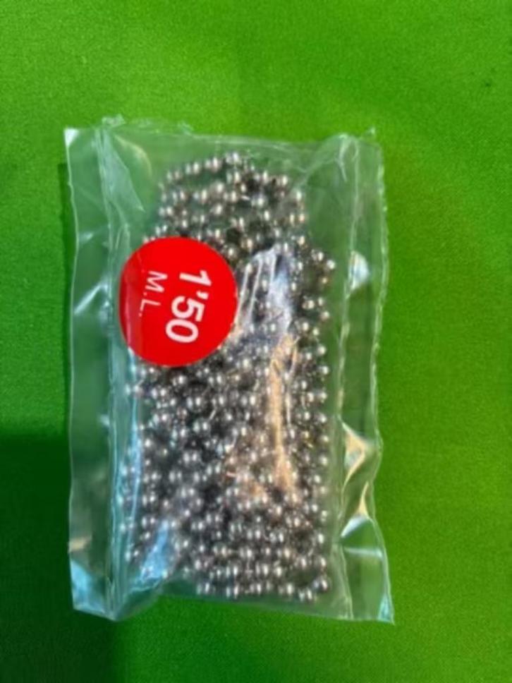 NIEUW! Rolgordijn ketting metaal eindeloos 1,5 m €6,99, Hobby en Vrije tijd, Kralen en Sieraden maken, Nieuw, Ophalen of Verzenden