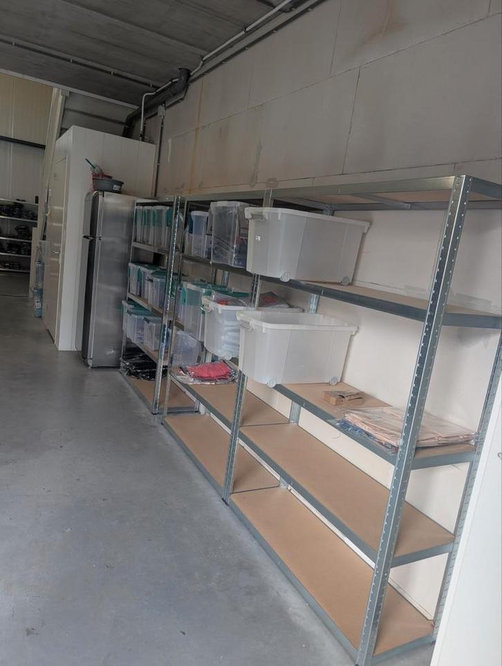 10+ stelling kasten + 4 zware metalen stellingen, Huis en Inrichting, Kasten | Stellingkasten, Zo goed als nieuw, Ophalen