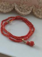Antiek bloedkoralen ketting met hanger, Ophalen of Verzenden, Overige materialen, Ketting