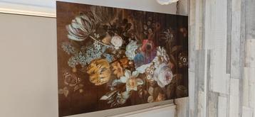 Glas schilderij bloemen  beschikbaar voor biedingen