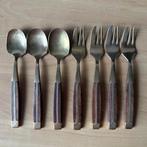 Jean-Claude Rosewood bestek, Art Deco, jaren 50/60, Ophalen of Verzenden, Zo goed als nieuw, Rvs of Chroom