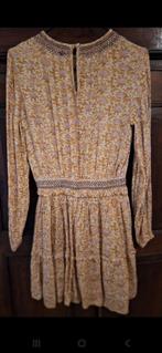 Mango Jurk - Maat S - Okergeel met Bloemen, Nieuw, Mango, Jurk of Rok, Verzenden