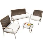 Tuinmeubelset, Tuinlounge voor 4 Personen, Tuin en Terras, Tuinstoelen, Nieuw, Verzenden, Rotan