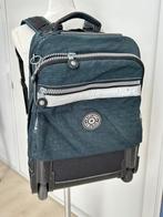 Kipling rugzak met wieltjes, Uitschuifbare handgreep, 30 cm of meer, Gebruikt, Blauw